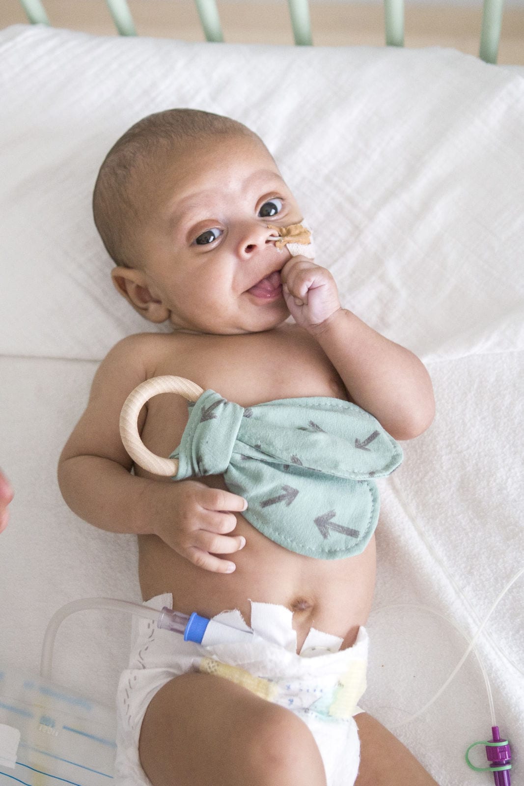 Baby in het ziekenhuis, dagje voor zijn hartoperatie