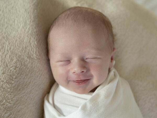 Newborn in de studio.